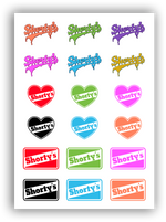 SHORTIES STICKER SHEET