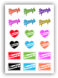 SHORTIES STICKER SHEET