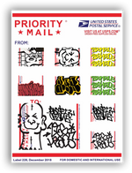 ZEG ANXIETY POSTALS STICKER SHEET