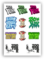 PIGEON YORK STICKER SHEET