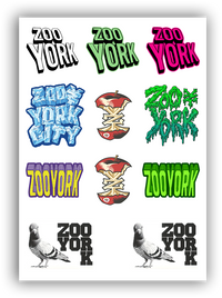 PIGEON YORK STICKER SHEET