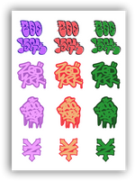 ZOO THROW STICKER SHEET